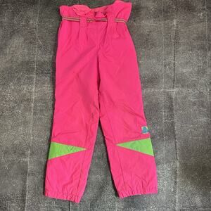 Women's Vintage Y2K Alpine Designs Neon Pink Green Blue Winter Ski Pants Sz 10